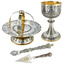 Серебряный Евхаристический набор из 5 предметов с позолотой  50580002А06